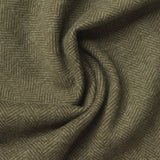Olive Tone-on-Tone Herringbone Jacquard, Poly-Viscose — photo 2