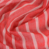 Red Vertical-Stripe Jersey Knit, Polyester — photo 2