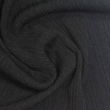Polyester Stretch Rib Knit Fabric, 290 gsm — Black — photo 2