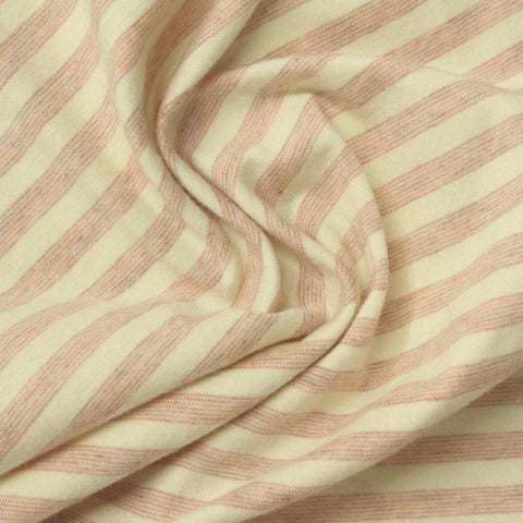Striped Cotton Stretch Jersey Knit Fabric, 190 gsm, 178 cm — Yellow
