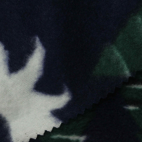 Dark Green Camo Fleece, Polyester