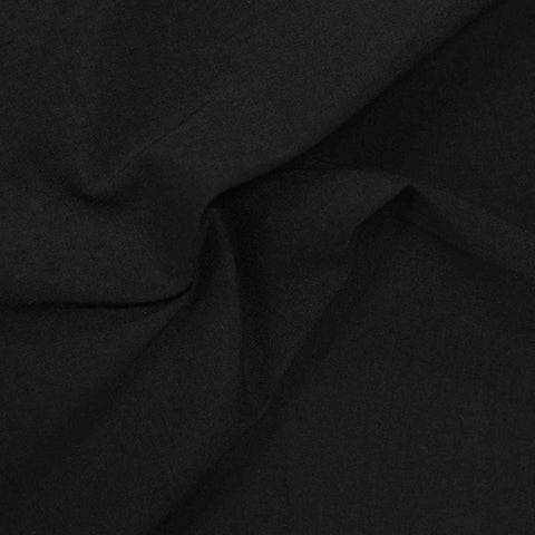 Nylon Stretch Bengaline Fabric, 164 gsm — Black, ref EF-213413