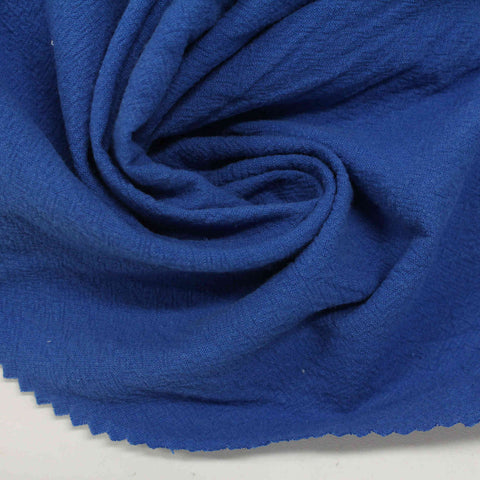 Blue Tone-on-Tone Crepe, Cotton