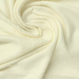 Brushed Polyester Stretch Jersey Knit Fabric, 160 gsm — White — photo 2