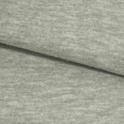 Light Grey Heathered-Marl French Terry, Poly-Cotton, 310 gsm