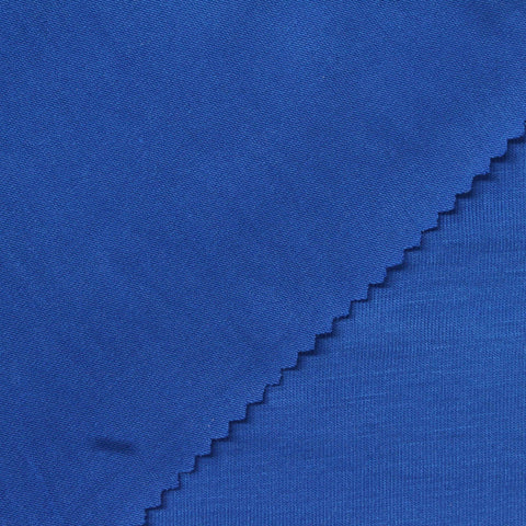 Polyester Viscose Stretch Jersey Knit Fabric, 180 gsm, 150 cm — Blue