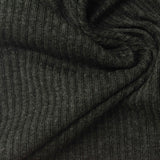 Dark Grey Marl Rib Knit, Polyester — photo 2