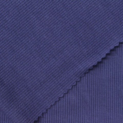 Indigo Rib Knit, Viscose