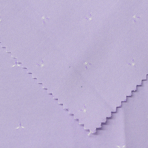 White Geometric Jacquard, Poly-Cotton, 150 gsm