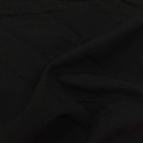 Polyester Viscose Stretch Woven Fabric, 203 gsm — Black