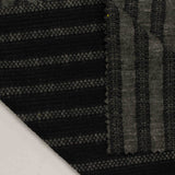 Dark Grey Stripes Rib Knit, Poly-Viscose — photo 2