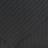 Cotton Polyester Stretch Rib Knit Fabric, 230 gsm, 130 cm — Black — photo 2