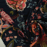 Orange Floral Knit, Polyester — photo 2