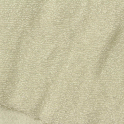 Viscose Polyester Stretch French Terry Fabric, 380 gsm, 130 cm — Beige