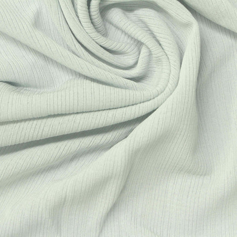 100% Silk Rib Knit Fabric, 160 gsm, 110 cm — Green