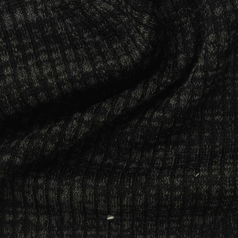 Black Textured Rib Knit, Polyester