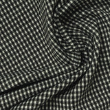 Black Check Jersey Knit, Polyester — photo 2