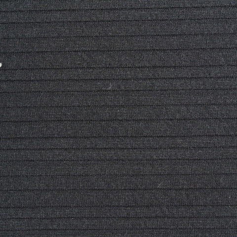 Striped Polyester Stretch Knit Fabric, 255 gsm, 155 cm — Grey