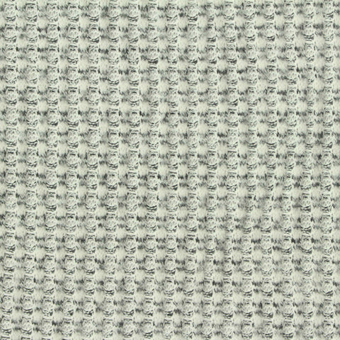 Black Geometric Waffle Knit, Poly-Viscose