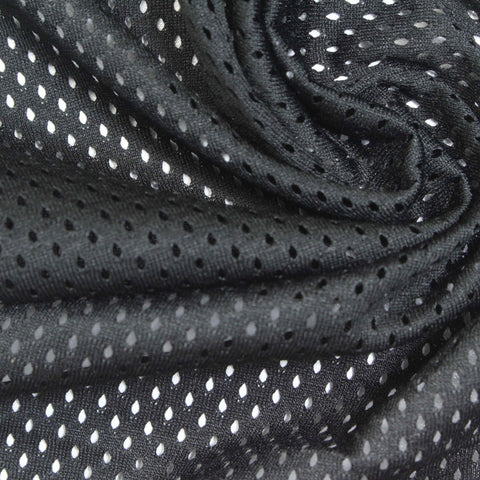100% Polyester Mesh Fabric, 120 gsm, 160 cm — Black