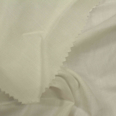 Khaki Vertical-Stripe Twill, Viscose-Cotton