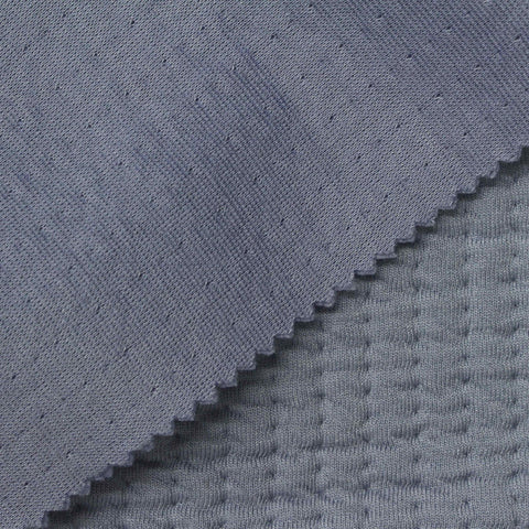 Jacquard Polyester Viscose Stretch Knit Fabric, 350 gsm, 150 cm — Grey