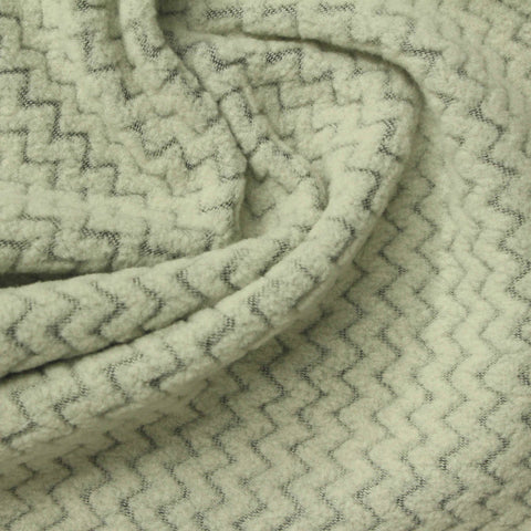 Light Green Zigzag Jersey Knit, Polyester