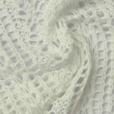 Off-White Diamond Pointelle Knit, Polyester