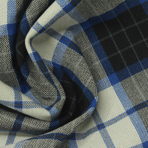 Black Bold-Plaid Woven, Polyester
