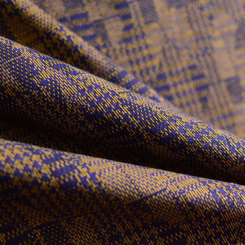 Purple Geometric Jacquard, Poly-Viscose