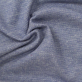 Blue Horizontal-Stripe Interlock Knit, Poly-Viscose — photo 2