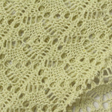 Light Yellow Openwork Pointelle Knit, Poly-Cotton — photo 2
