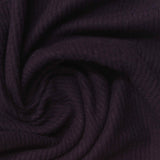 Brushed Polyester Viscose Blend Stretch Rib Knit Fabric, 200 gsm, 150 cm — Purple — photo 2