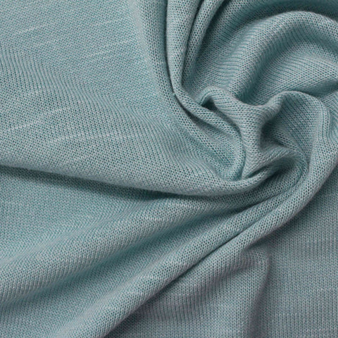 Light Blue-Green Marl Chunky Knit, Poly-Viscose