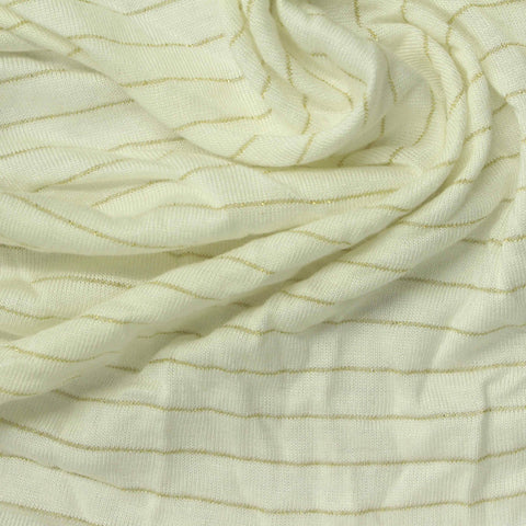 Gold Horizontal-Stripe Knit, Viscose