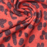 Marled Coral Leopard Chunky Knit, Viscose-Poly — photo 2