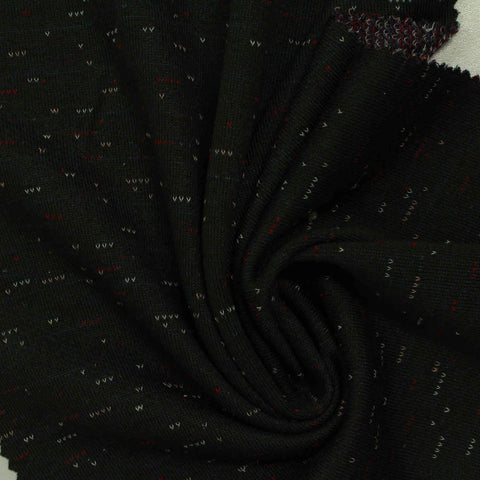 Red Marl Jacquard, Cotton-Poly