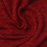 Deep Red Heather Chunky Knit, Polyester — photo 2