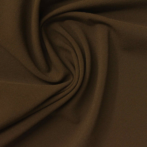 Nylon Stretch Linen-Look Fabric, 180 gsm, 155 cm — Brown