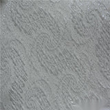 Silver Tone-on-Tone Leaf Jacquard, Poly-Viscose — photo 2