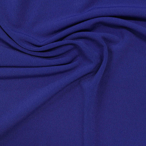 Polyester Stretch ITY Knit Fabric, 205 gsm, 165 cm — Blue