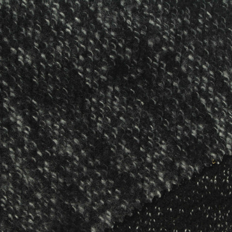 Black Flecks Chunky Knit, Poly-Cotton