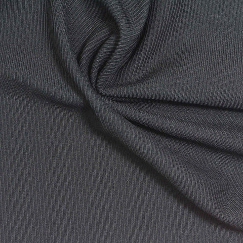 Charcoal Rib Knit, Polyester
