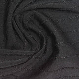 Black Horizontal-Stripe Knit, Polyester — photo 2