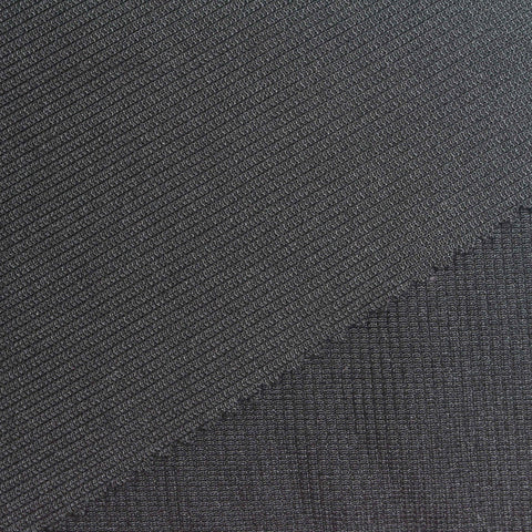 Black Ribbed Rib Knit, Polyester