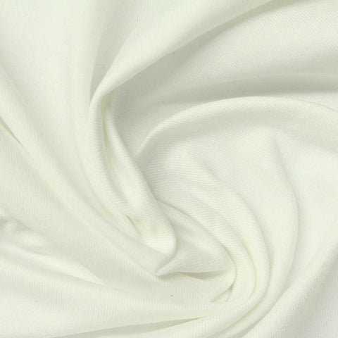 Polyester Stretch Milk Silk Knit Fabric, 230 gsm, 155 cm — White