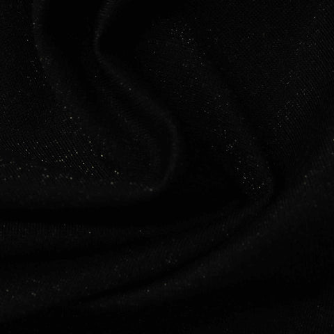 Nylon Polyester Stretch Ponte Knit Fabric, 190 gsm, 160 cm — Black