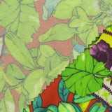 Green Bold-Floral Interlock Knit, Viscose — photo 2