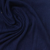 Viscose Stretch Rib Knit Fabric, 250 gsm, 120 cm — Navy — photo 2