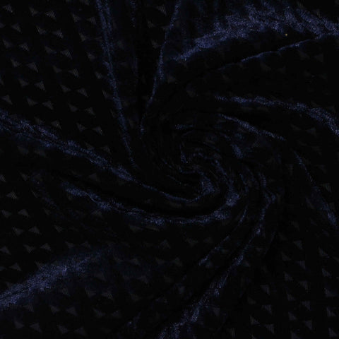 Black Geometric-Triangle Warp Knit, Polyester